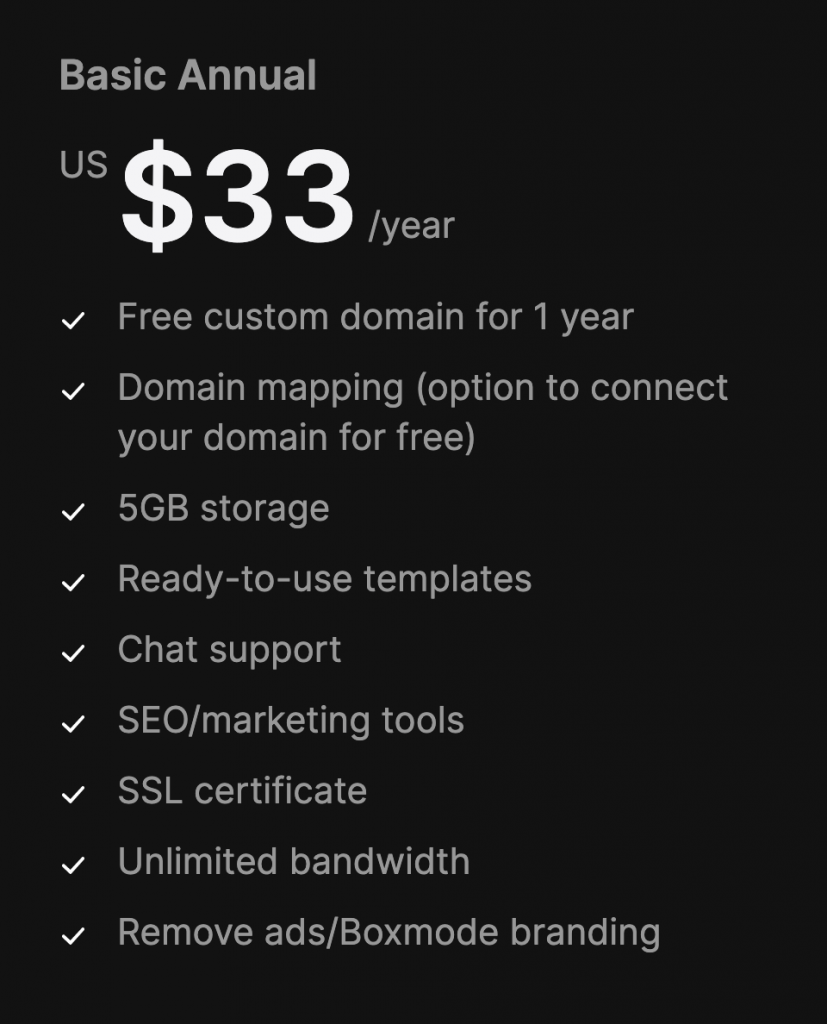 Basic Annual Benefits